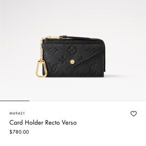 Louis Vuitton Card Holder Recto